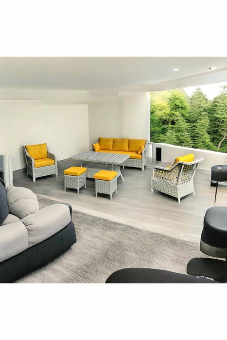Hanah Home Conjunto de Jardín Rondi Amarillo y Gris Hanah Home Conjunto de Jardín Rondi Amarillo y Gris